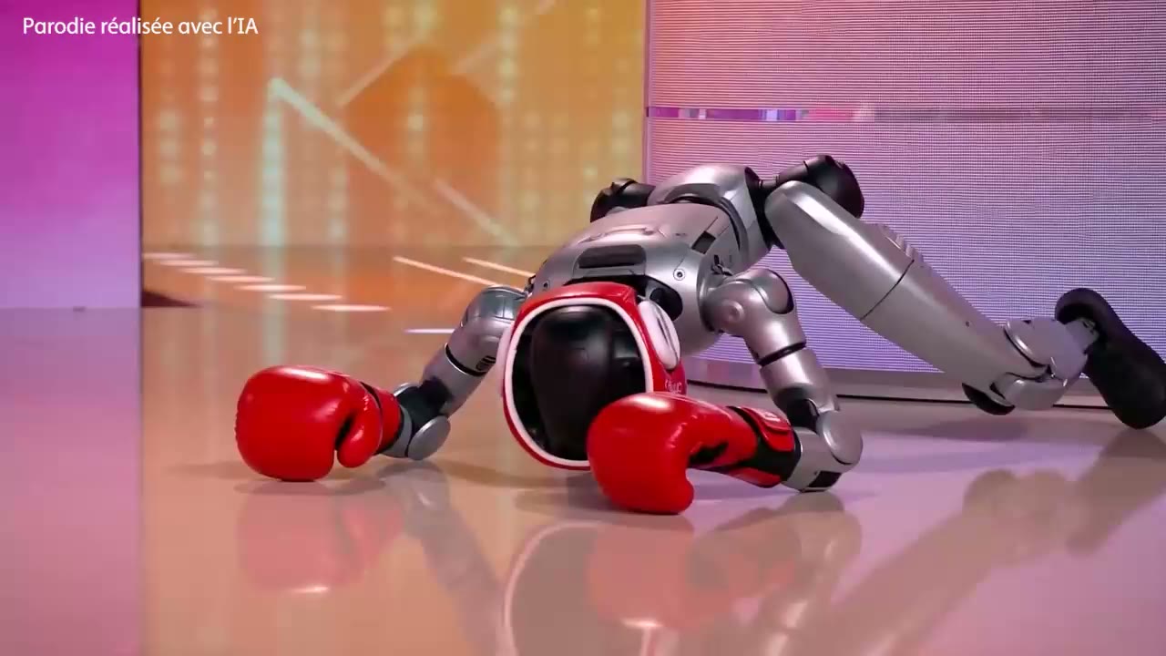 Robot au tapis, vue rapprochée sur le mécanisme