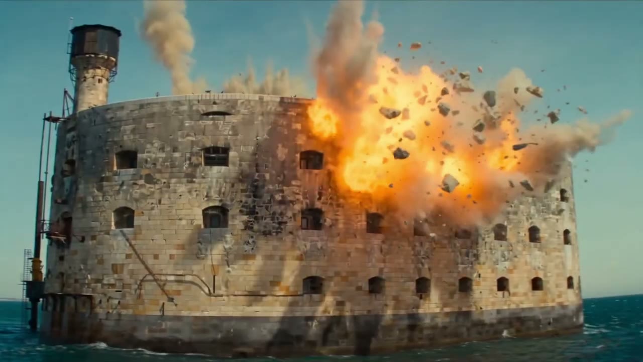 Le fort touché de plein fouet, façade éventrée